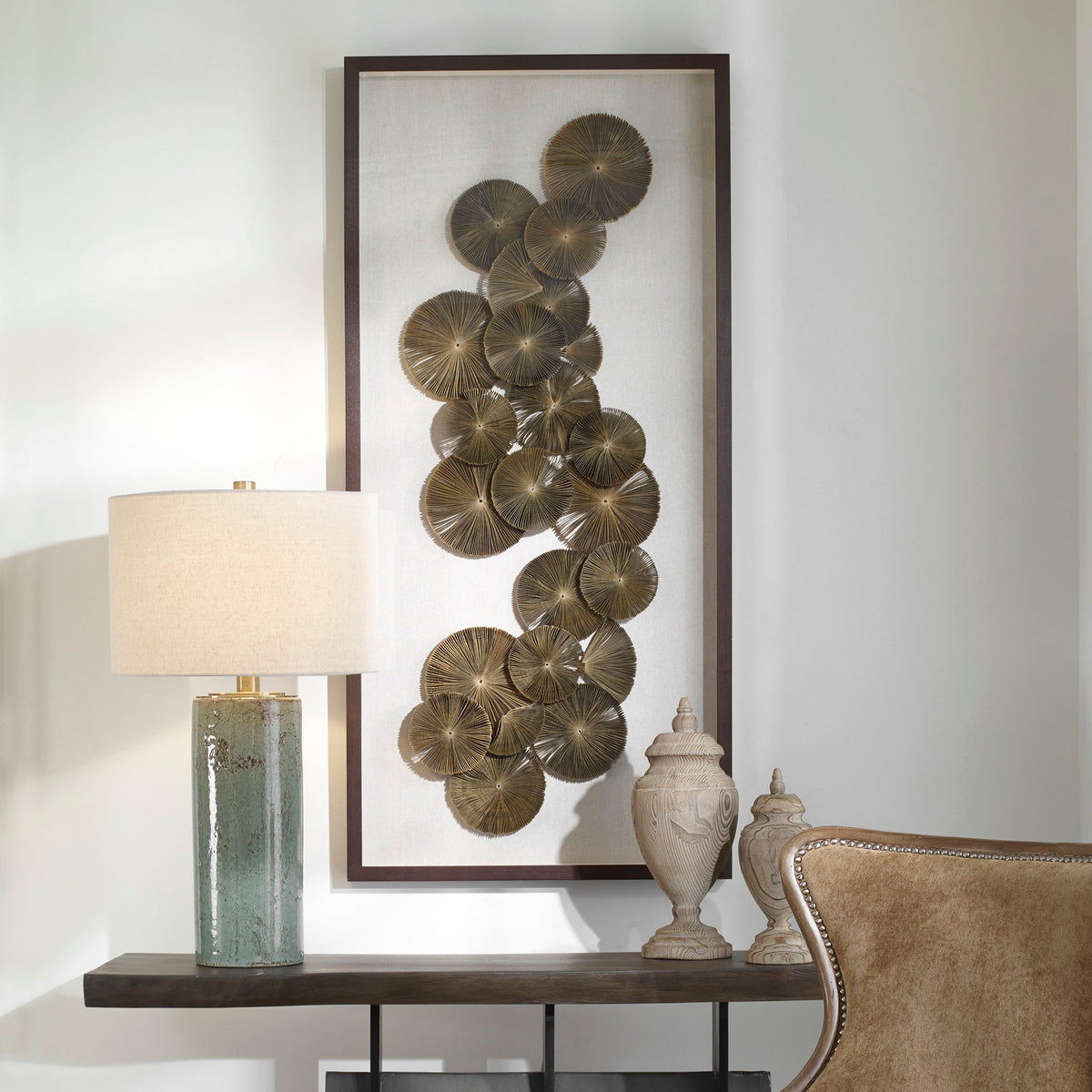 The Times Shadow Box Wall Art - Light Brown by Uttermost - View 2