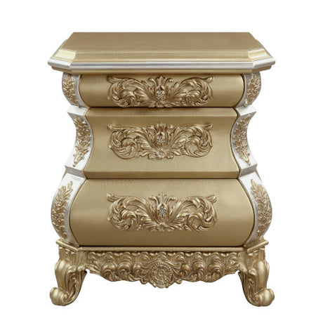 Acme - Seville Nightstand BD00452 Gold Finish