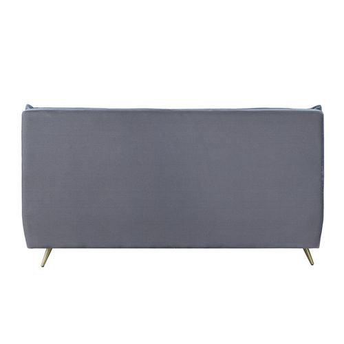 Acme - Doris EK Bed BD00562EK Gray Top Grain Leather
