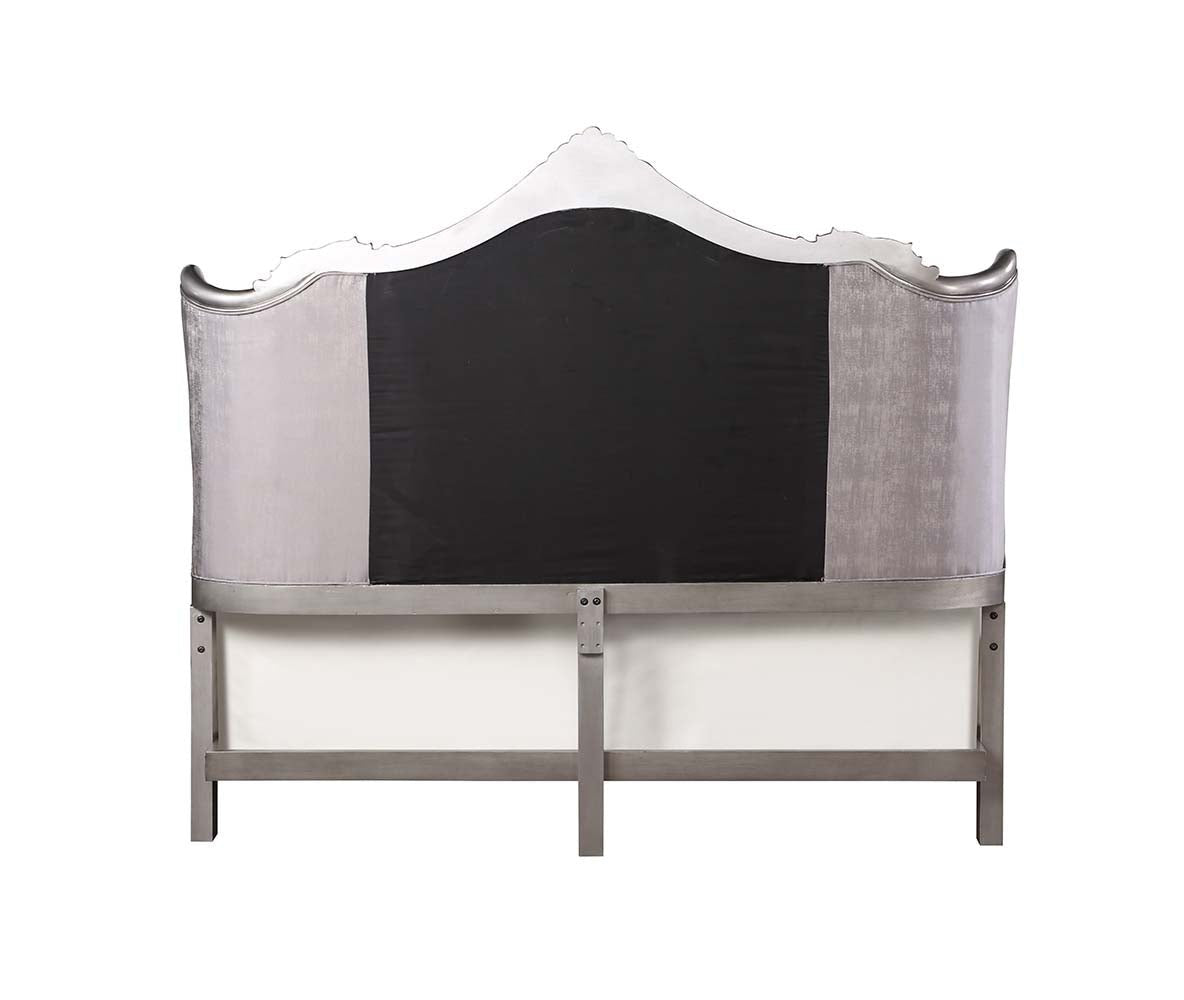 Ariadne CK Bed BD00601CK Velvet & Antique Platinum Finish | Acme | Home Elegance USA