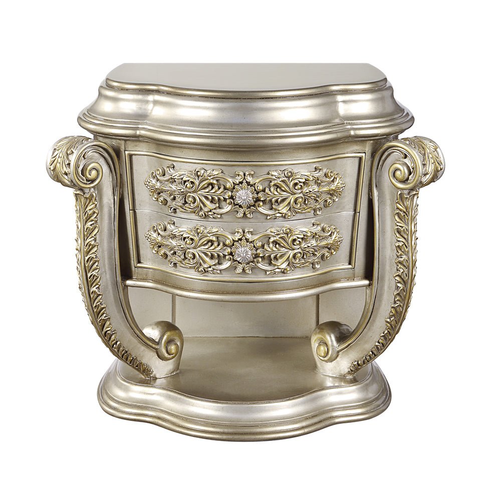 Danae Nightstand BD01235 Champagne & Gold Finish | Acme | Home Elegance USA