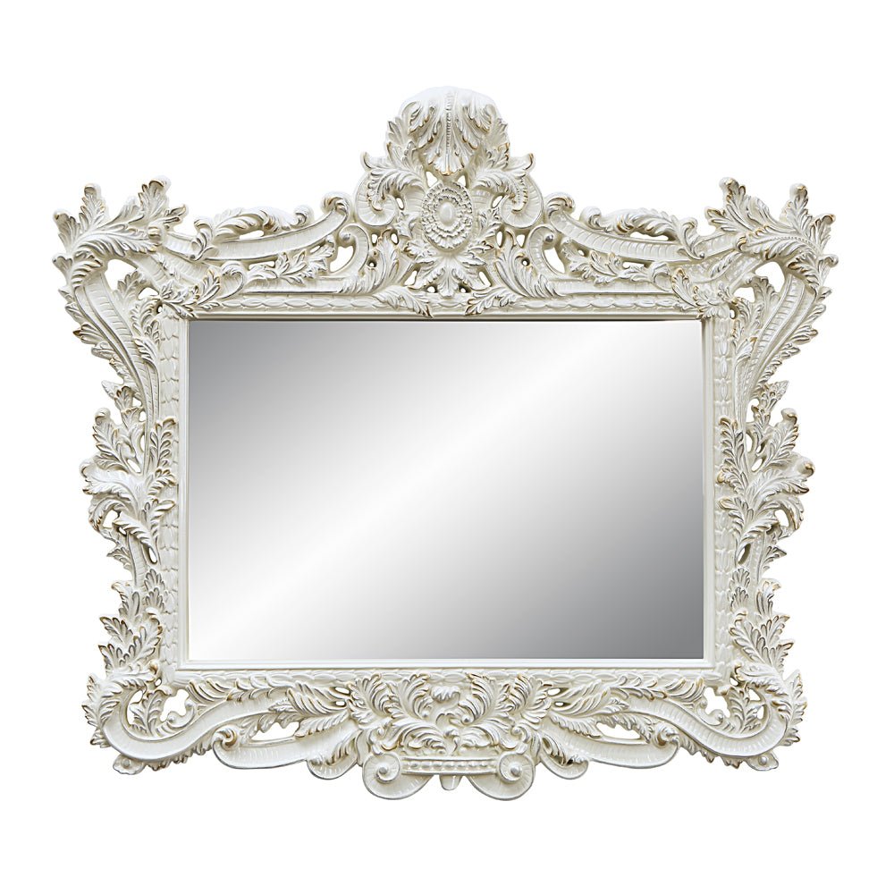 Adara Mirror BD01250 Antique White Finish | Acme | Home Elegance USA
