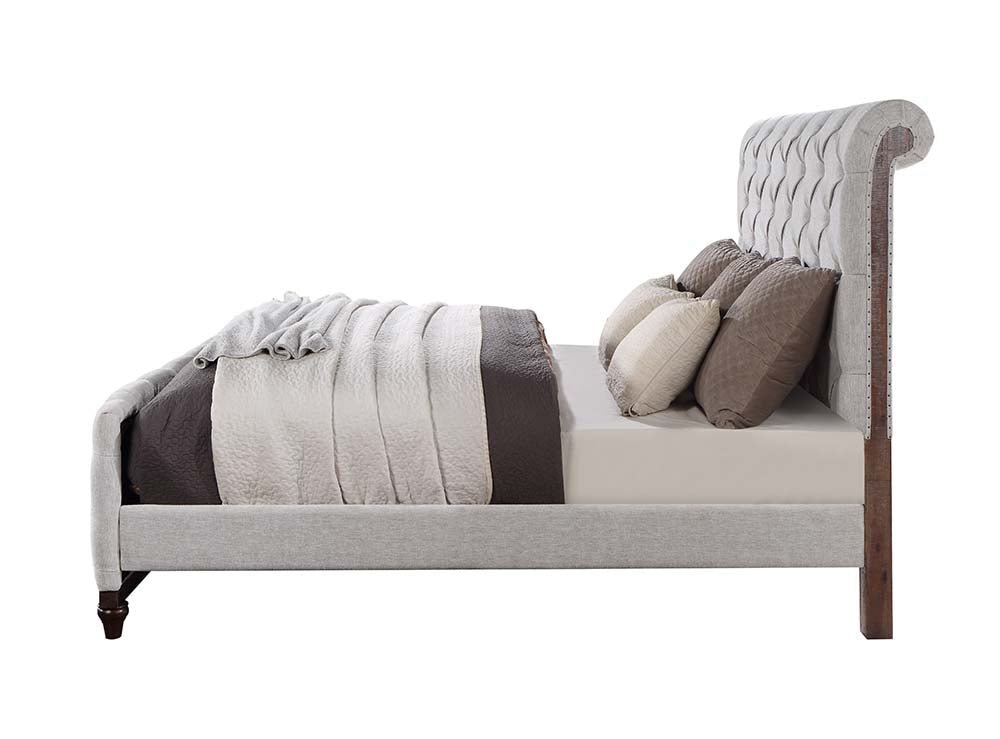 Andria Queen Bed BD01291Q Reclaimed Oak Finish | Acme | Home Elegance USA