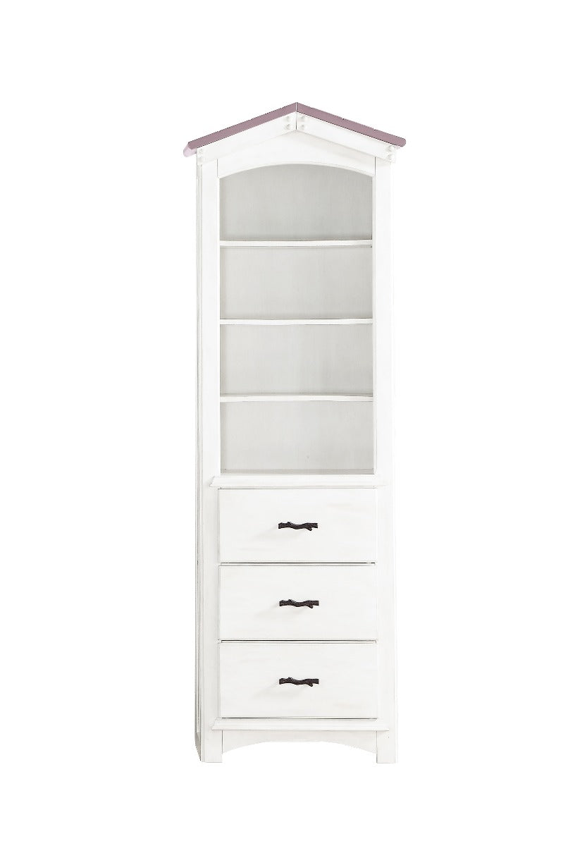 Acme - Tree House Bookcase Cabinet BD01416 Pink & White Finish