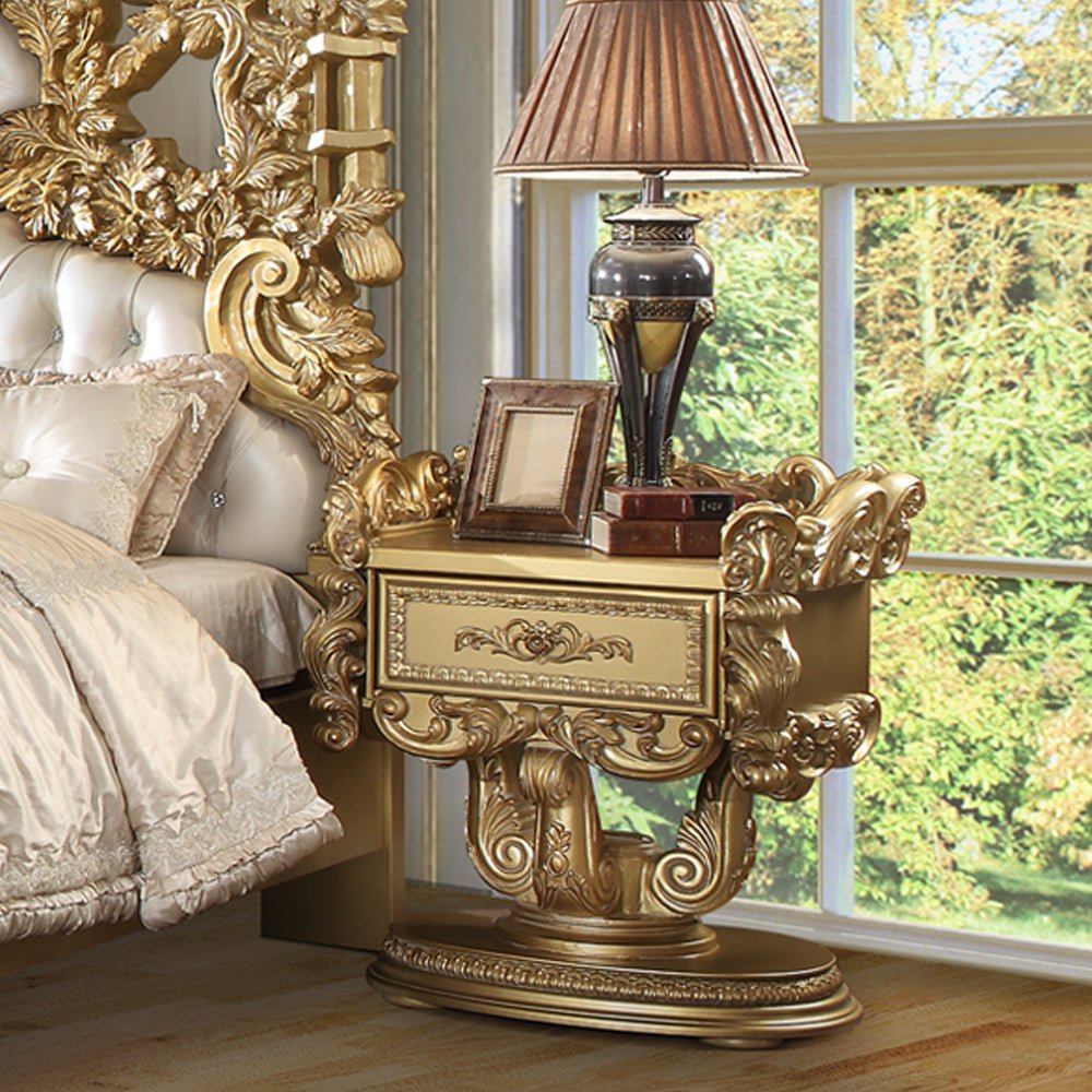 Bernadette Nightstand BD01475 Gold Finish | Acme | Home Elegance USA