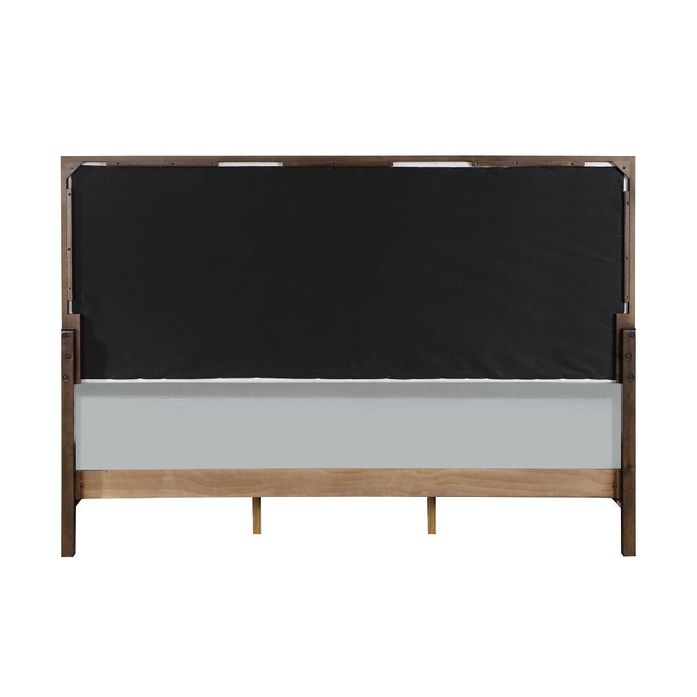 Carena EK Bed BD02026EK Light Gray Fabric & White & Brown Finish | Acme | Home Elegance USA