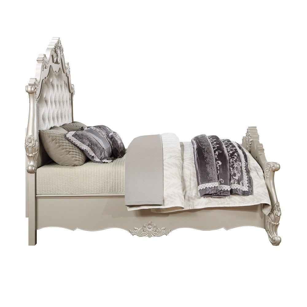 Bently EK Bed BD02288EK Fabric & Champagne Finish | Acme | Home Elegance USA