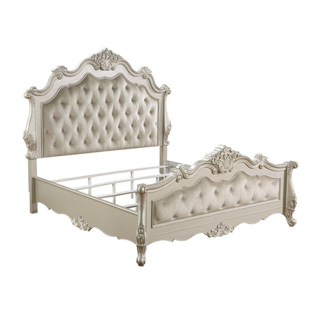Bently Queen Bed BD02289Q Fabric & Champagne Finish | Acme | Home Elegance USA