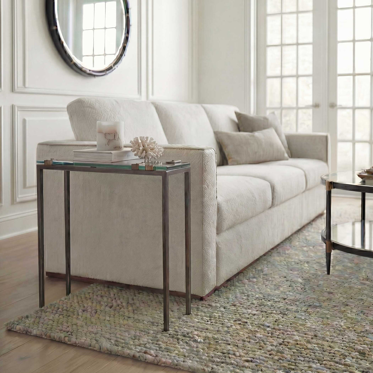 Averona Glass Top Accent Table - Bronze by Uttermost - View 2