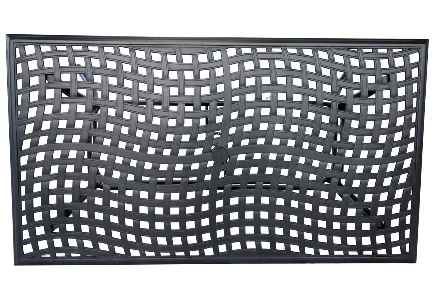 Aluminum 7 - Piece Rectangular Dining Set With 6 Arm Chairs, Light Blue | Home Elegance USA