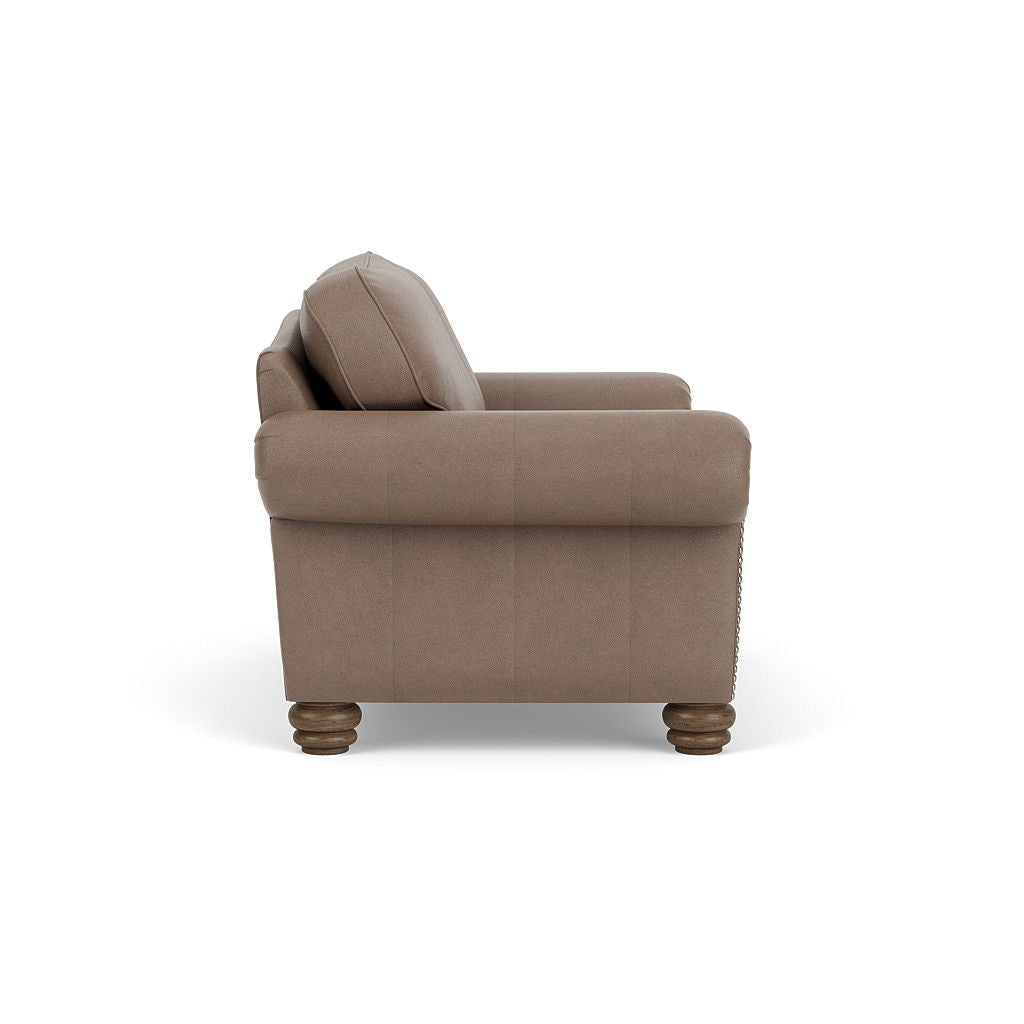 Bexley Leather Loveseat, Nailhead Trim | Flexsteel