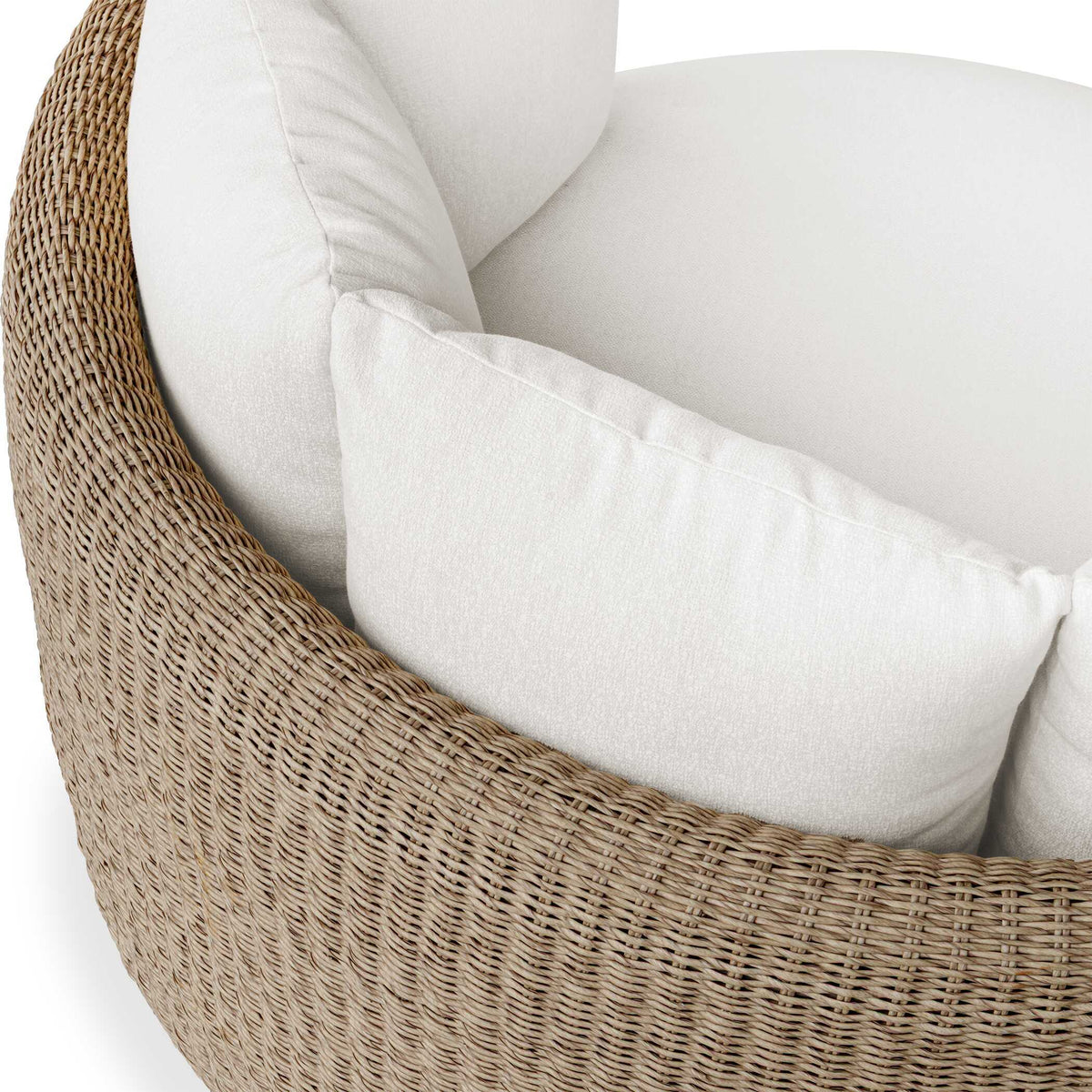 Sunset Outdoor Round Swivel Day Bed - White by Uttermost - View 8