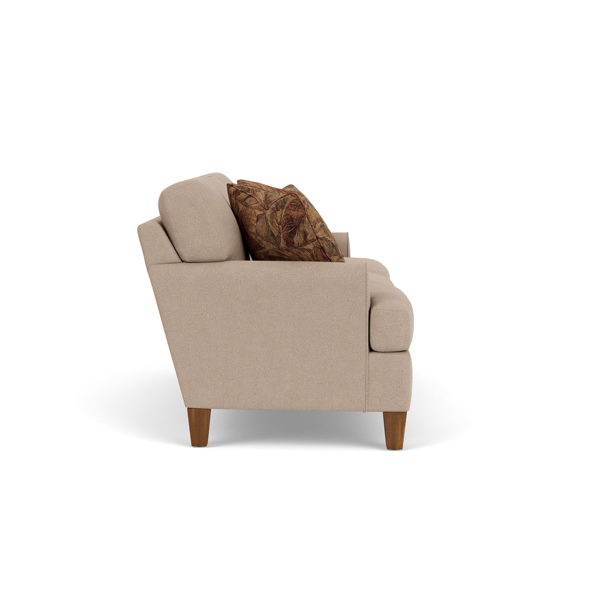 Moxy Fabric Sofa, T-Shaped Seat Cushion, Rounded Mailbox Arms | Flexsteel