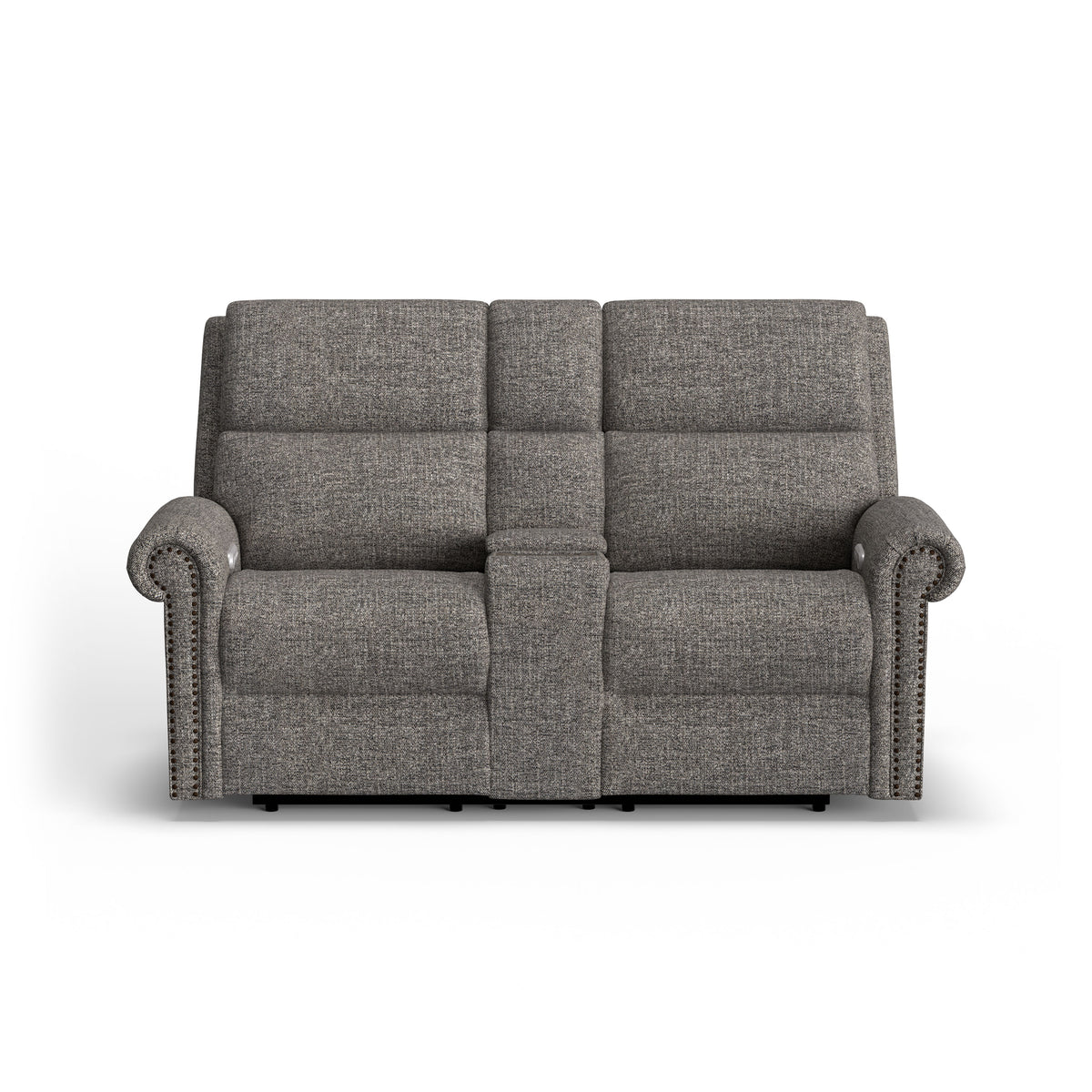 Bernard Power Reclining Loveseat With Console, Power Headrest, & Lumbar | Flexsteel