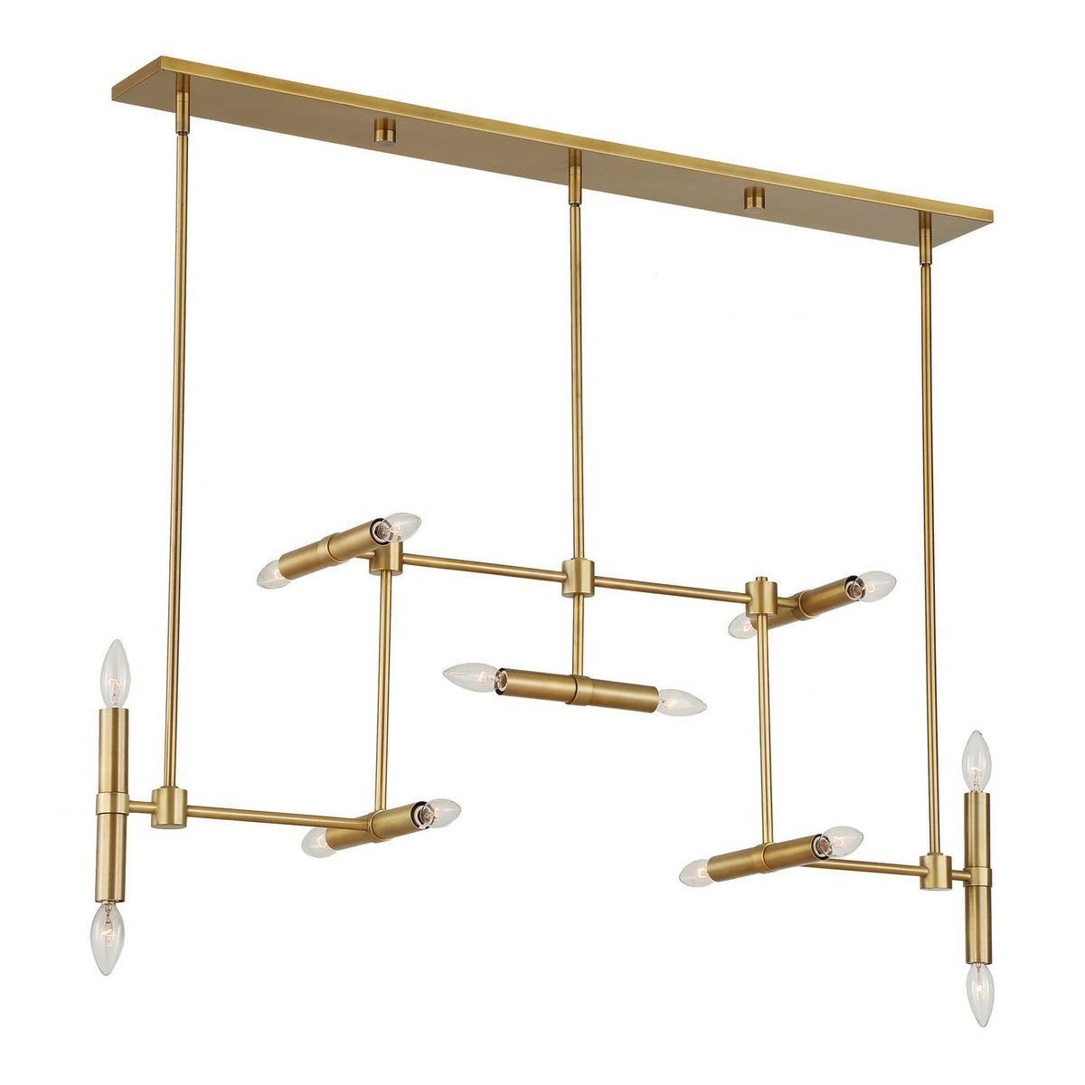 Cadre 14 Light Modern Linear Pendant - Gold by Uttermost - View 7