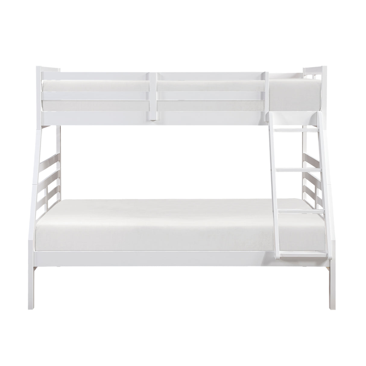 Twin over Full Bunk Bed 1pc Classic White Finish Youth Bedroom Furniture Durable Wood - sold by Home Elegance USA
