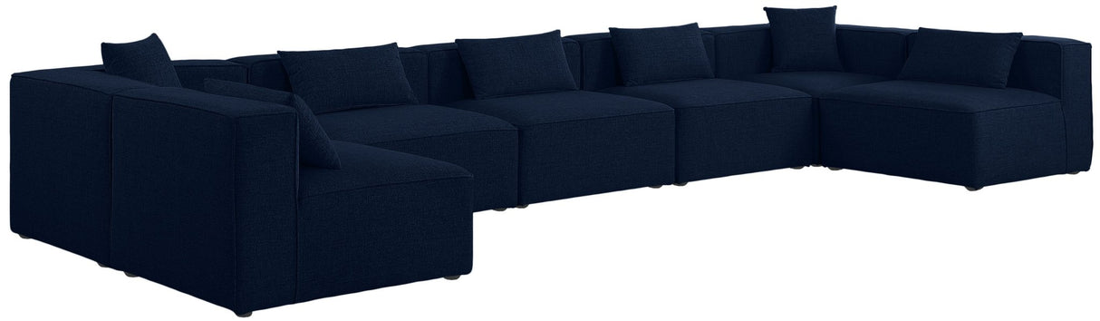 Cube - Modular Sectional 7 Piece - Navy | Home Elegance USA