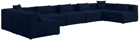 Cube - Modular Sectional 7 Piece - Navy | Home Elegance USA
