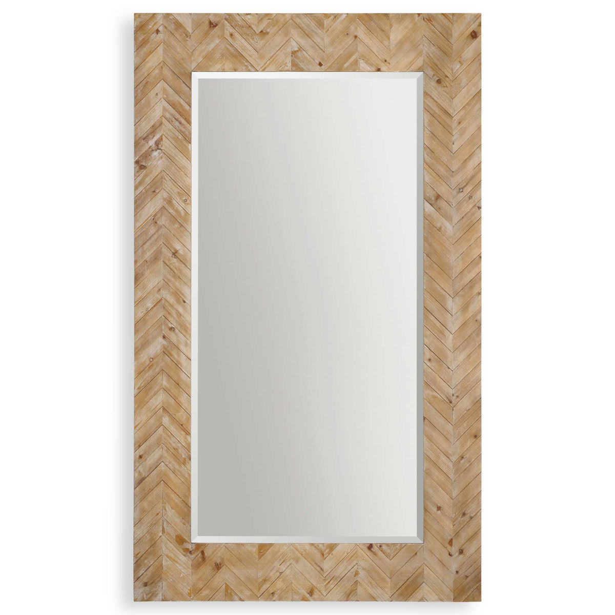 Demetria Oversized Wooden Mirror - Light Brown by Uttermost - View 1