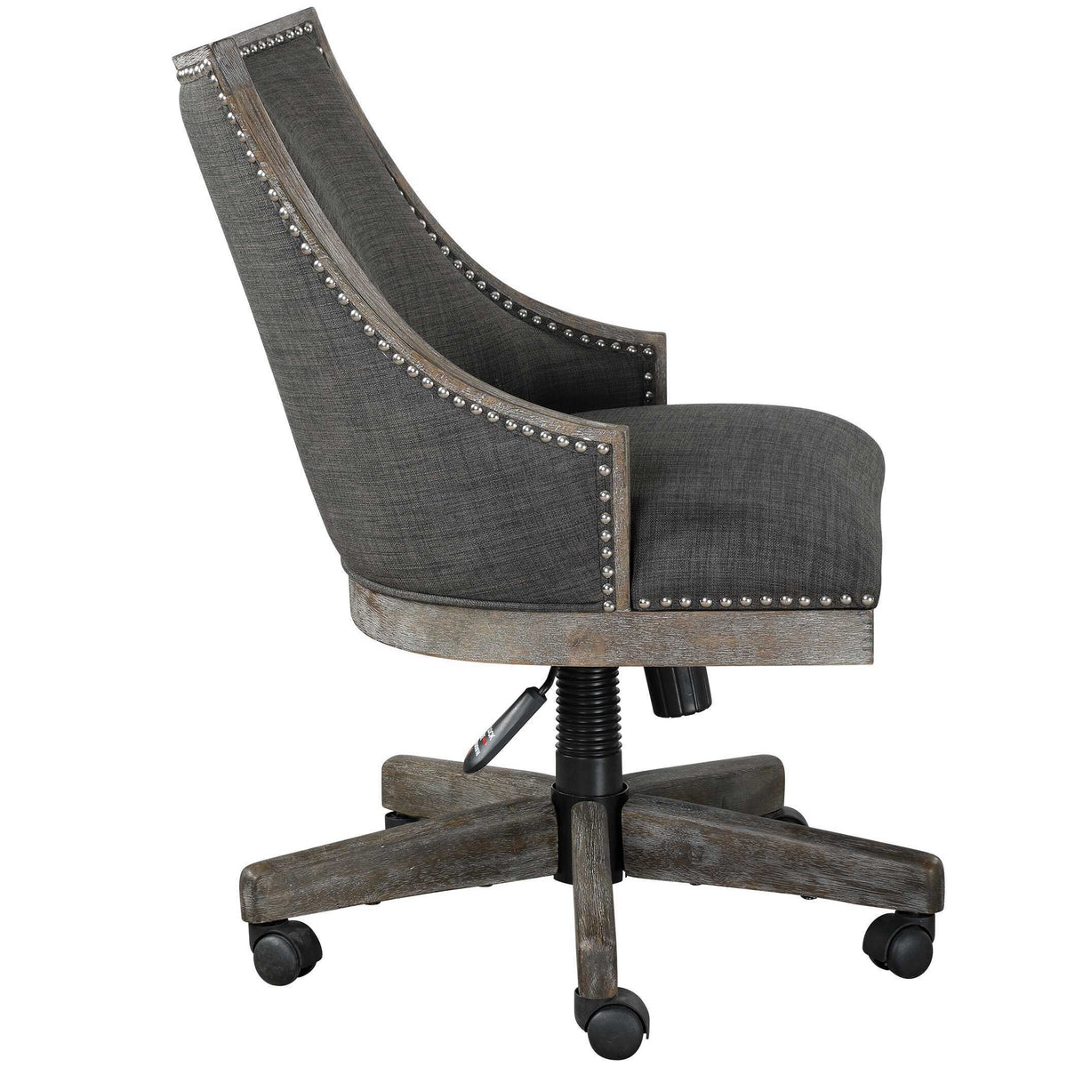 Aidrian Desk Chair Charcoal - Dark Gray by Uttermost - View 4