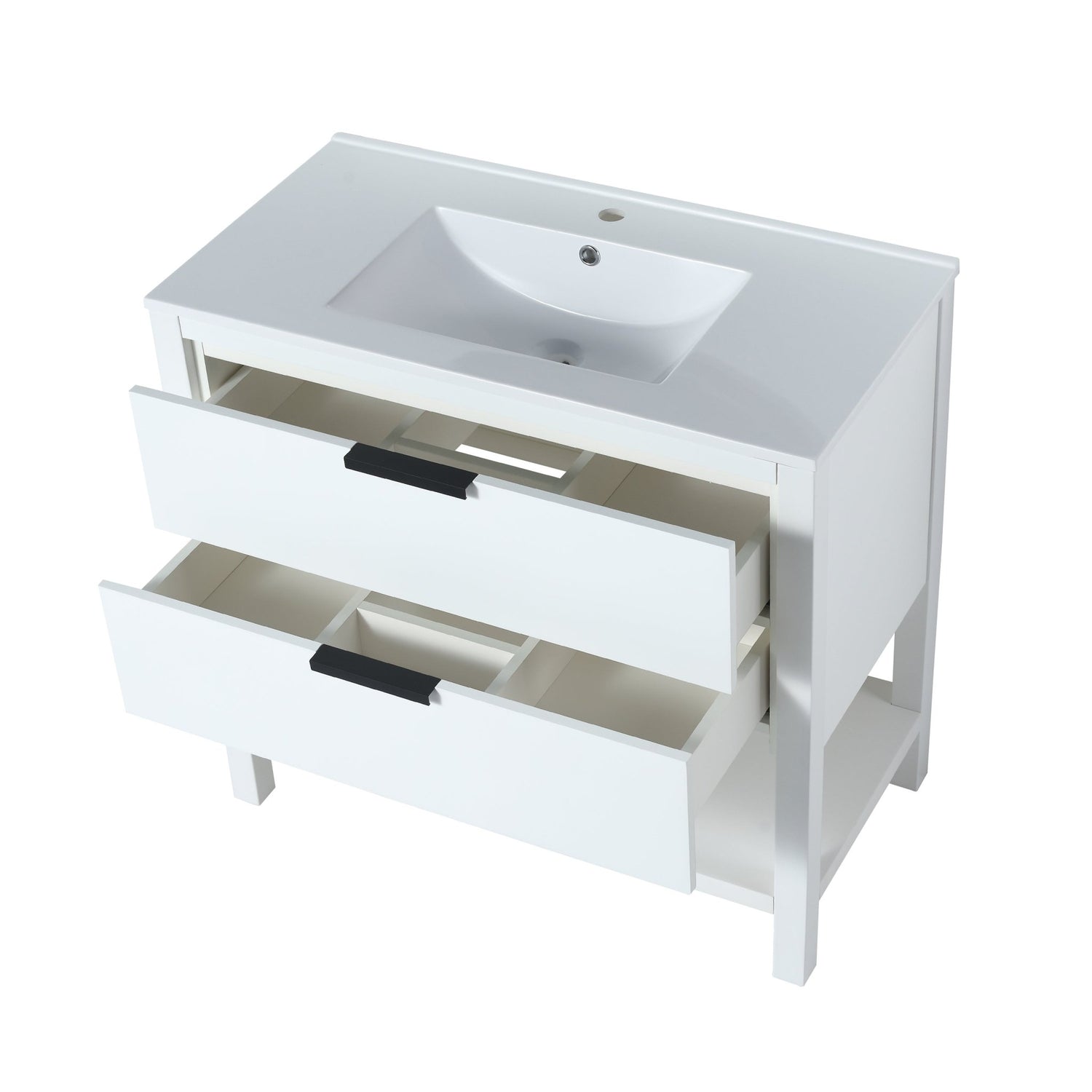 36 Inch Bathroom Vanity Plywood With 2 Drawers,36x18 | Home Elegance USA