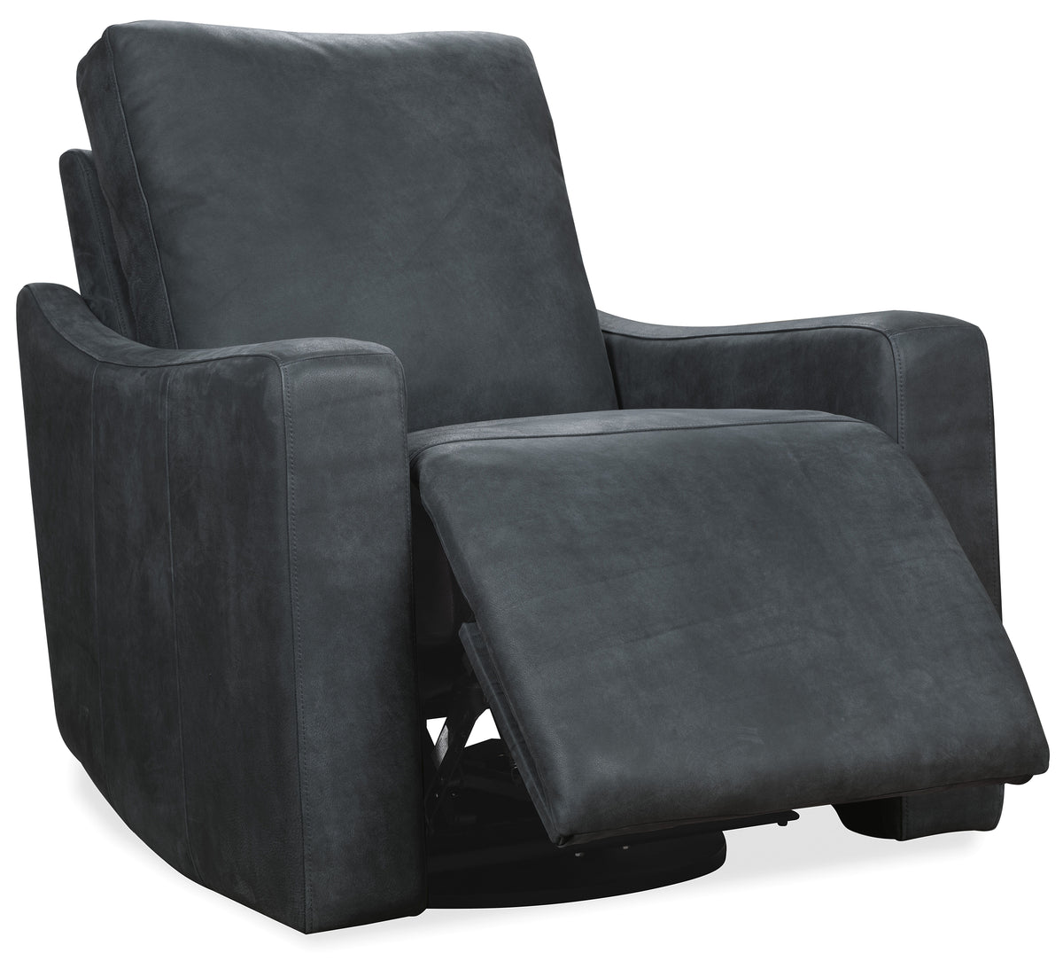 Lewis Power Swivel Recliner - Black by Hooker Furniture - View 4