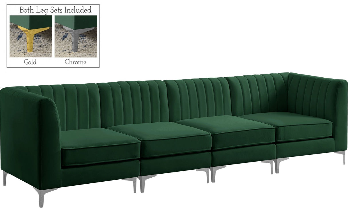 Alina - Modular Sectional - Green - Fabric - Modern & Contemporary | Home Elegance USA