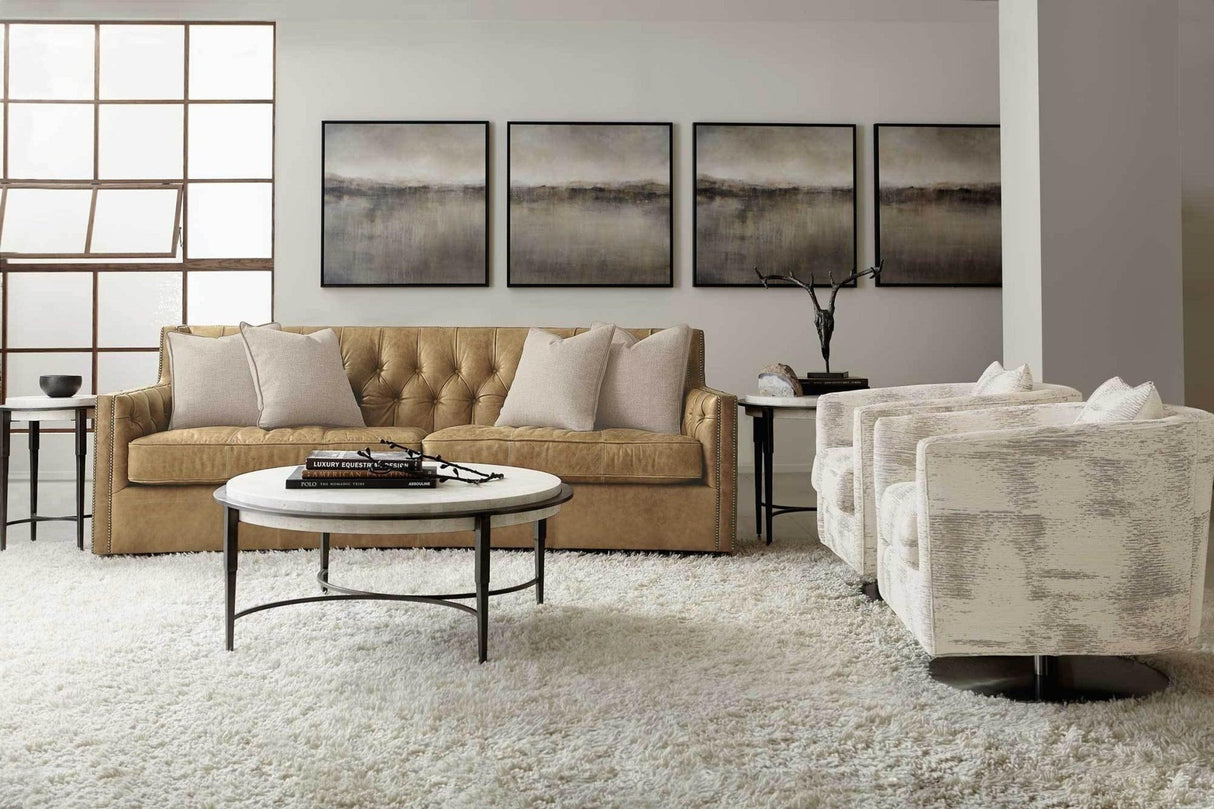 Barclay Metal Round Chairside Table | Bernhardt | Home Elegance USA