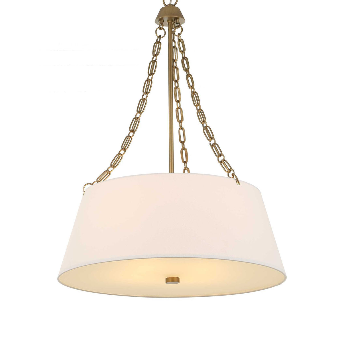 Andalucia 4 Light Drum Pendant - Gold / White by Uttermost - View 1