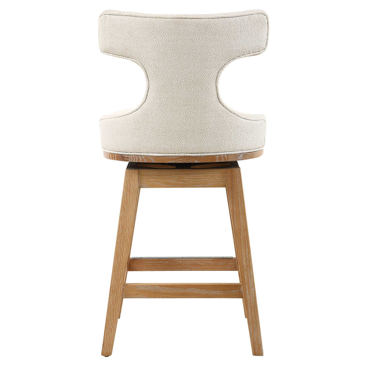 Klismos Fabric Counter Stool - White by Uttermost - View 6