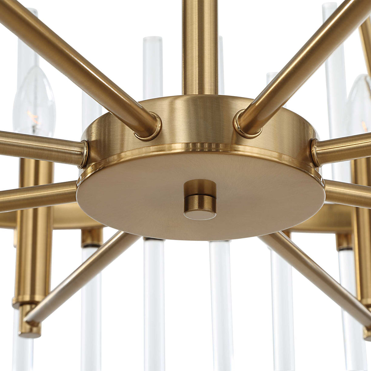 Crystal Stick 8 Light Chandelier Brass - Bronze by Uttermost - View 14