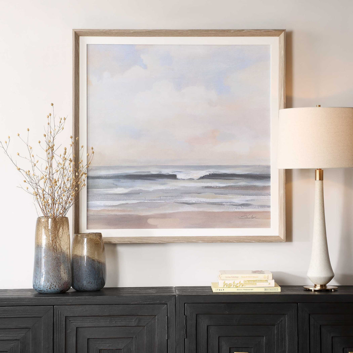 Haze Framed Print - Light Gray by Uttermost - View 3