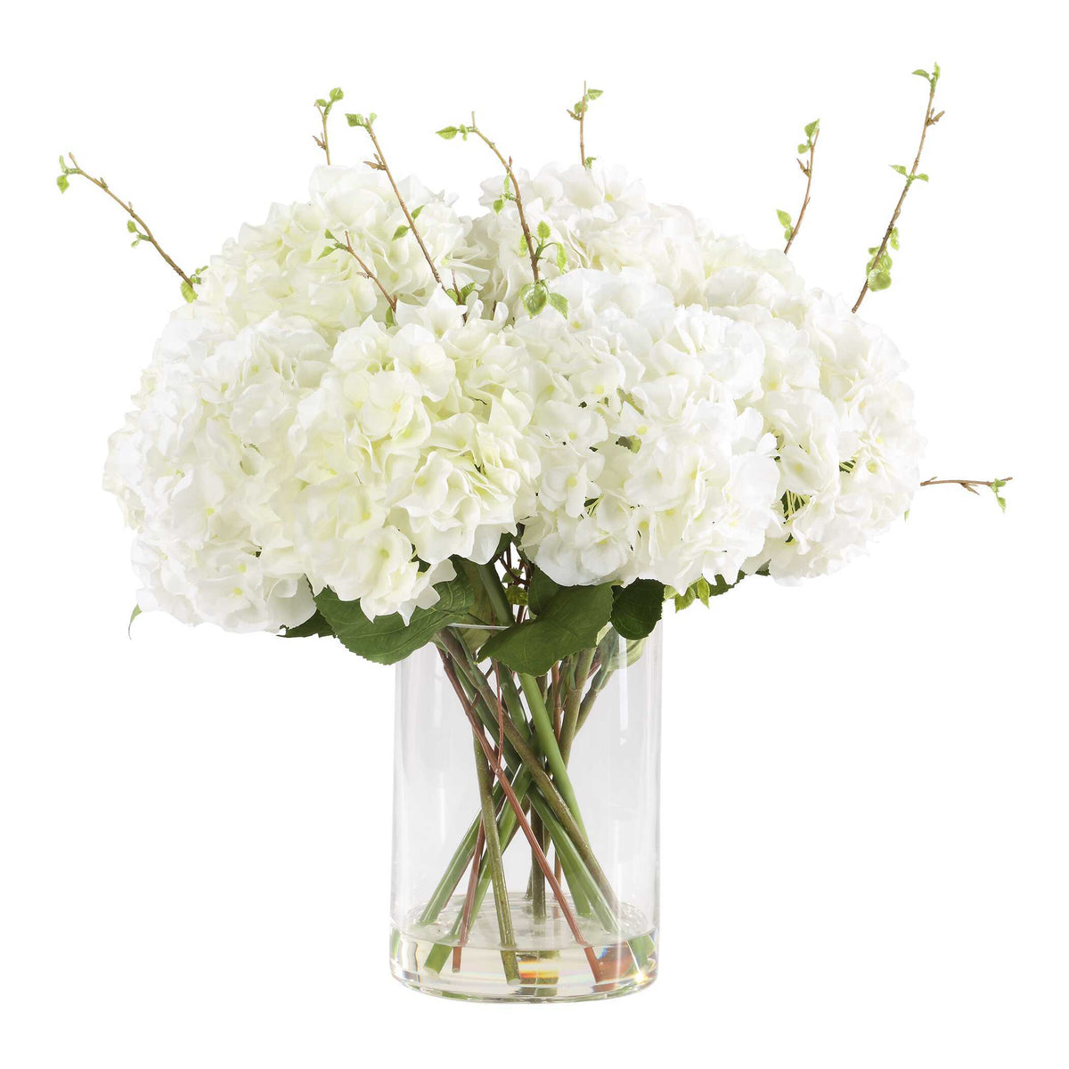 Anastasia Hydrangea Centerpiece - White by Uttermost - View 3