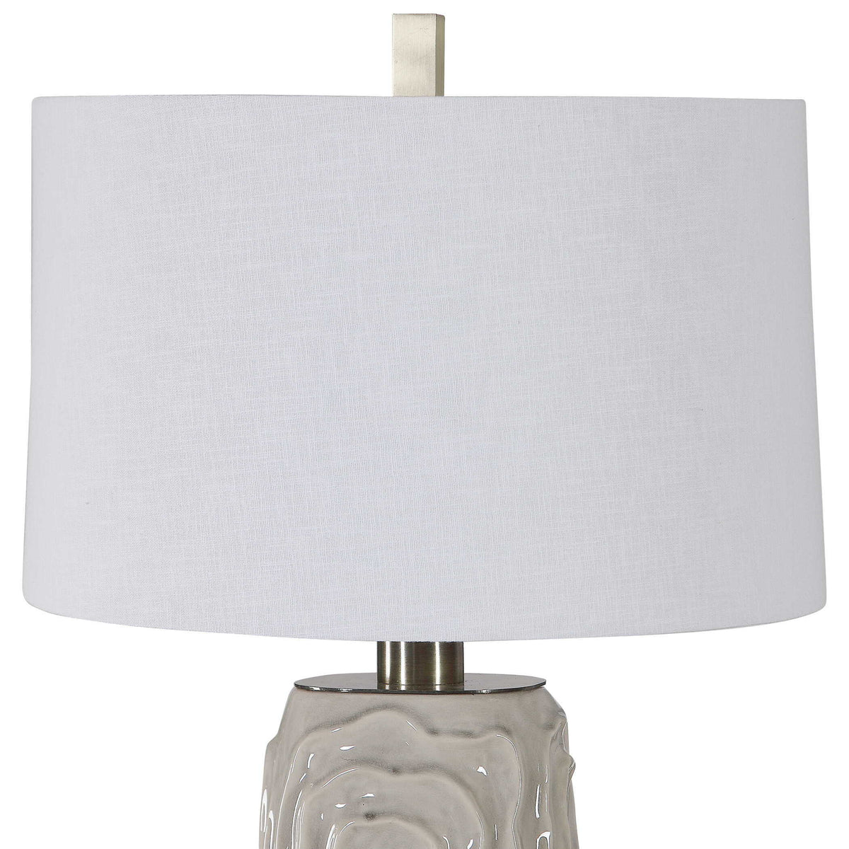 Zade Table Lamp Warm Gray - White by Uttermost - View 5
