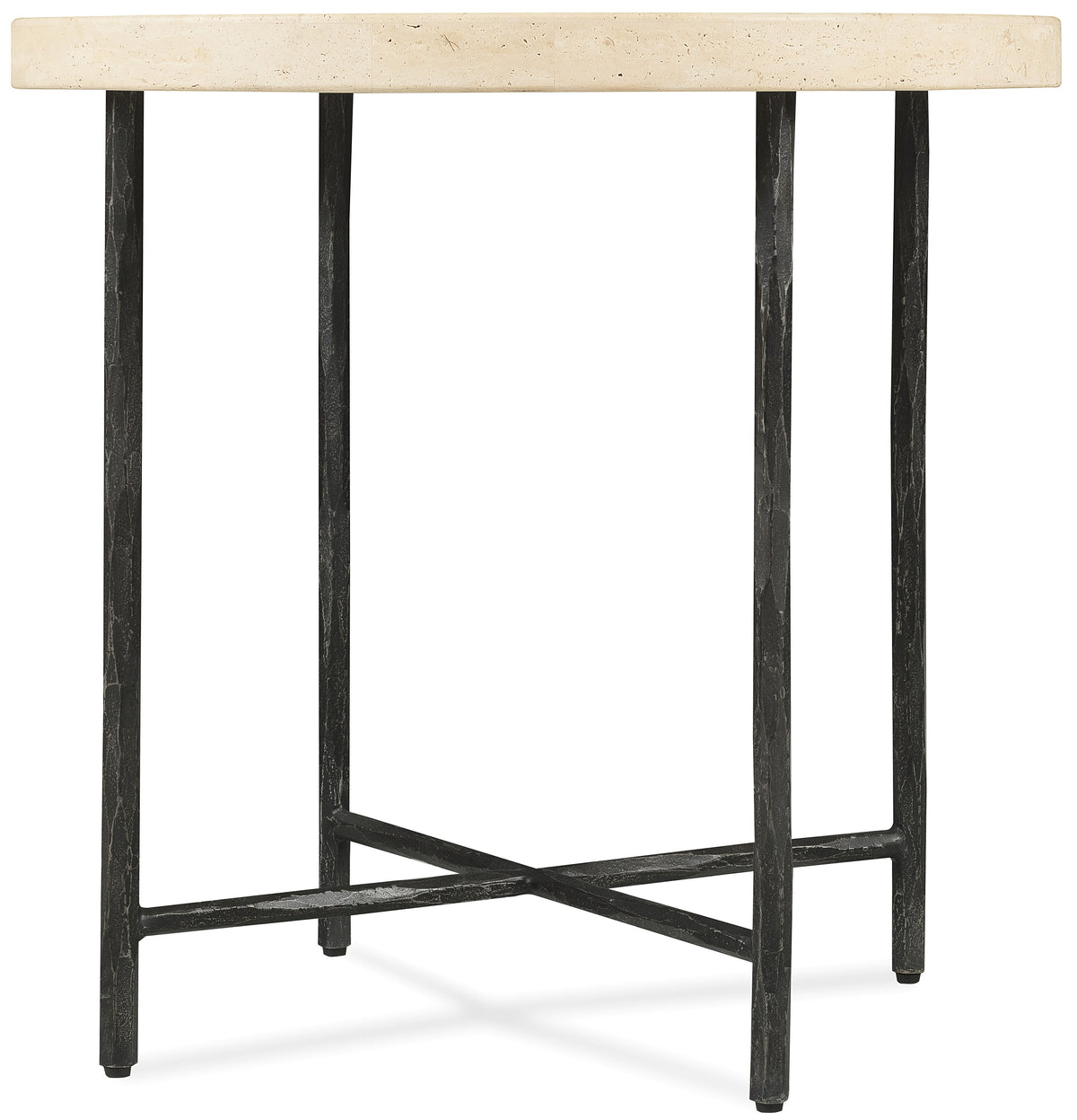 Driftwood Round Side Table Beige / Gray - Beige / Dark Gray by Hooker Furniture - View 1