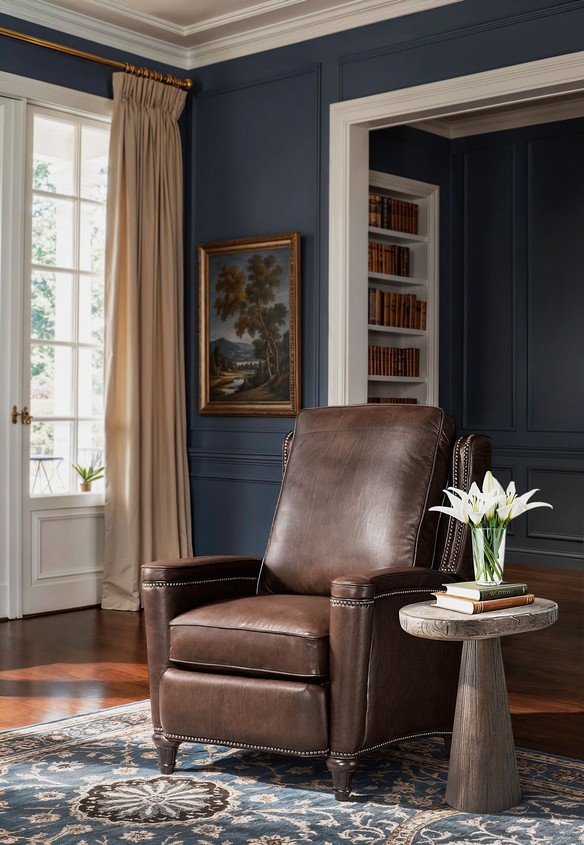 Rylea Manual Push Back Recliner - Dark Brown by Hooker Furniture - View 2