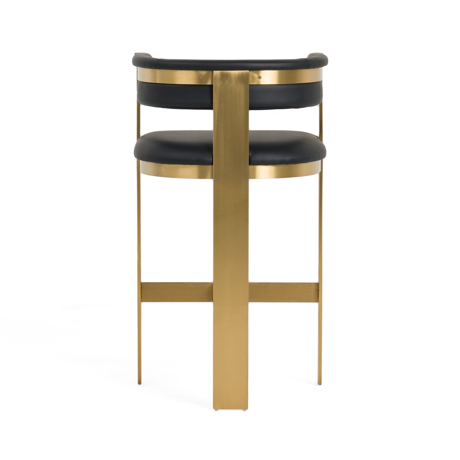 Modrest Boswell - Modern Black + Matte Gold Barstool - Home Elegance USA