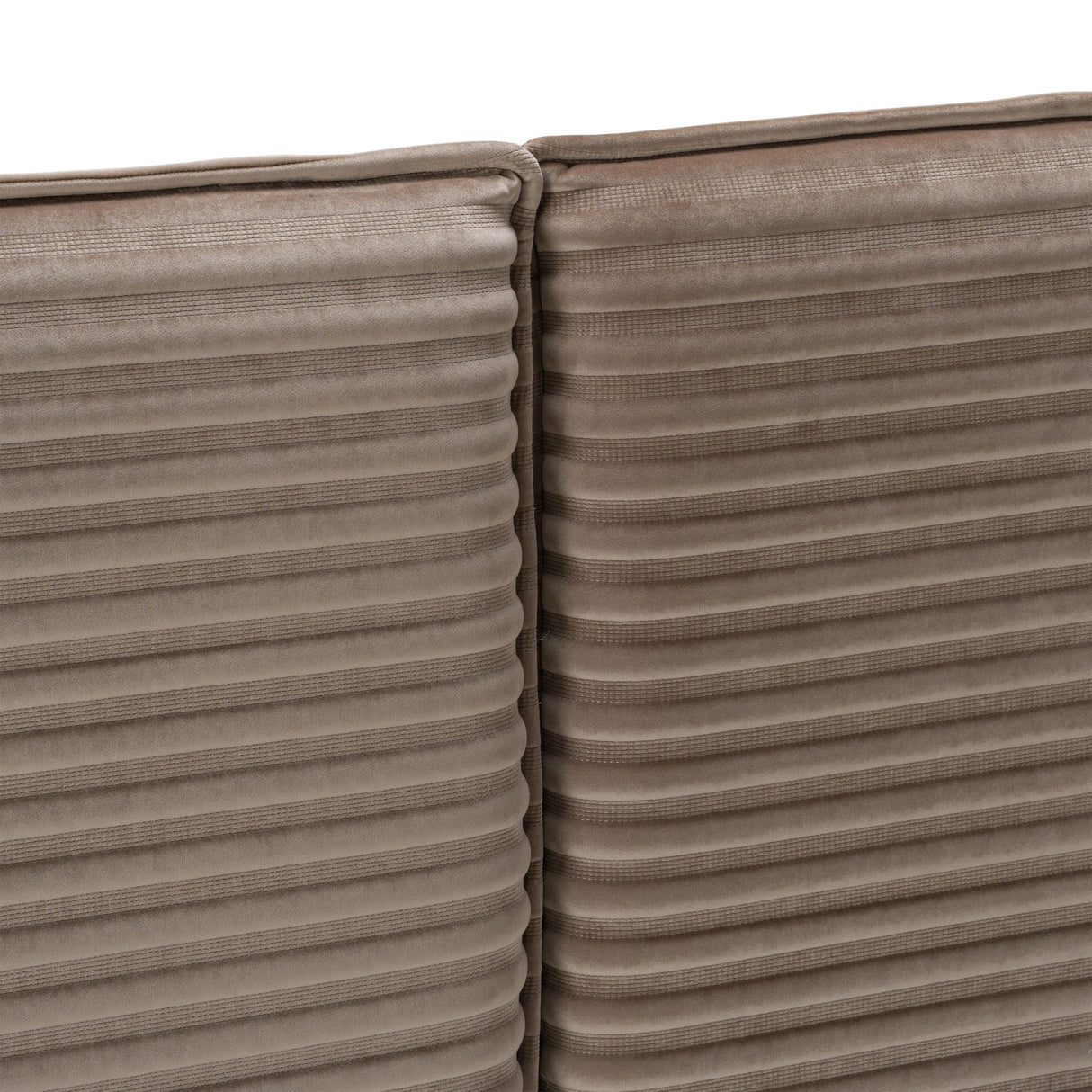 Eastern King Breslow - Modern Dark Taupe Velvet Bed