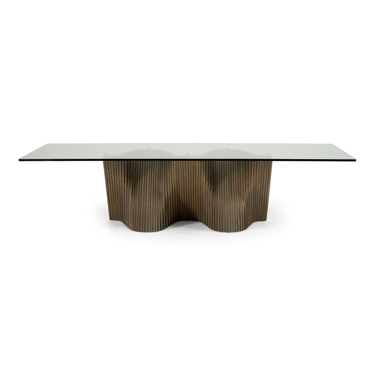 Byer - Modern Glass + Grey Ash Dining Table - View Image 1