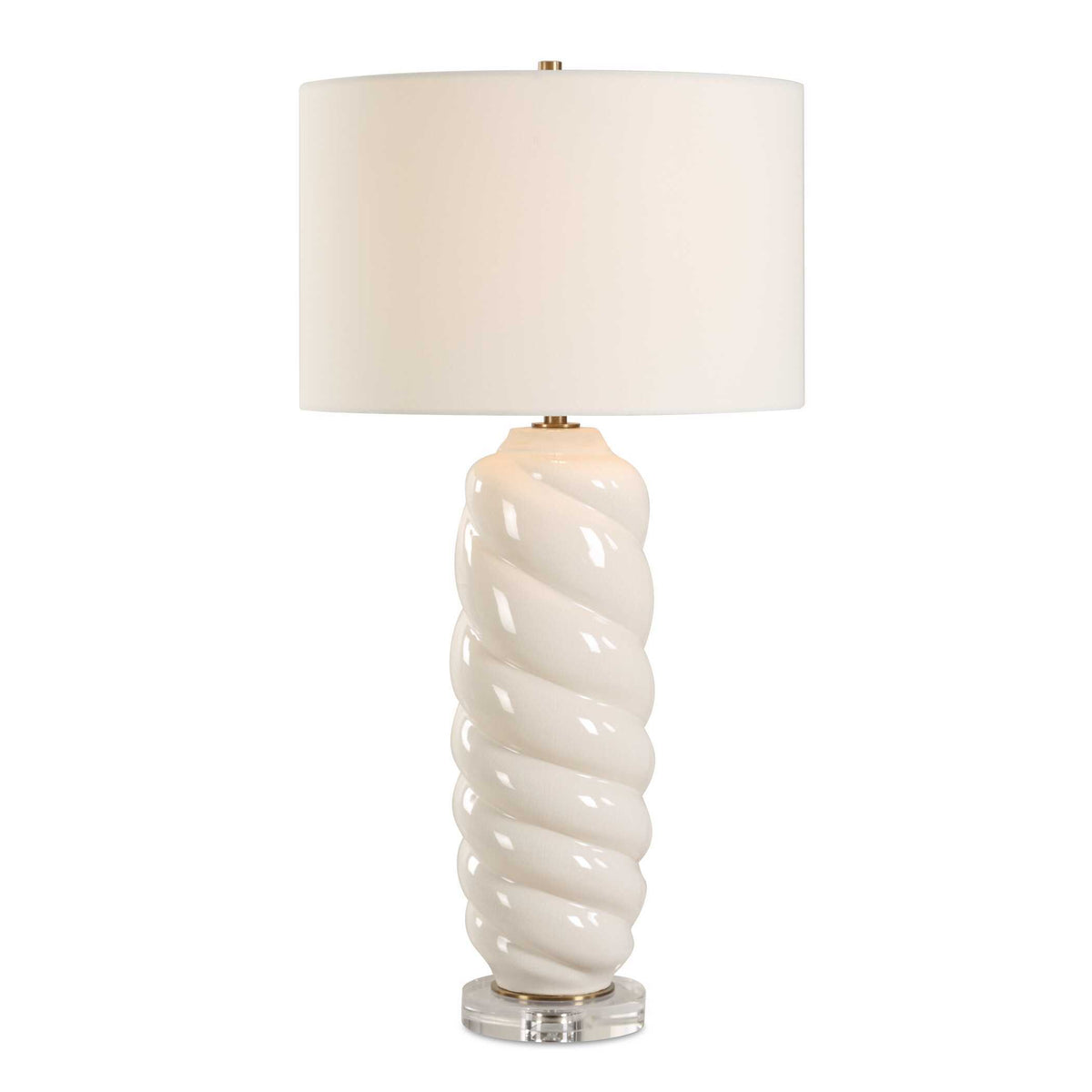 Anneli Swirl Table Lamp - White by Uttermost - View 1