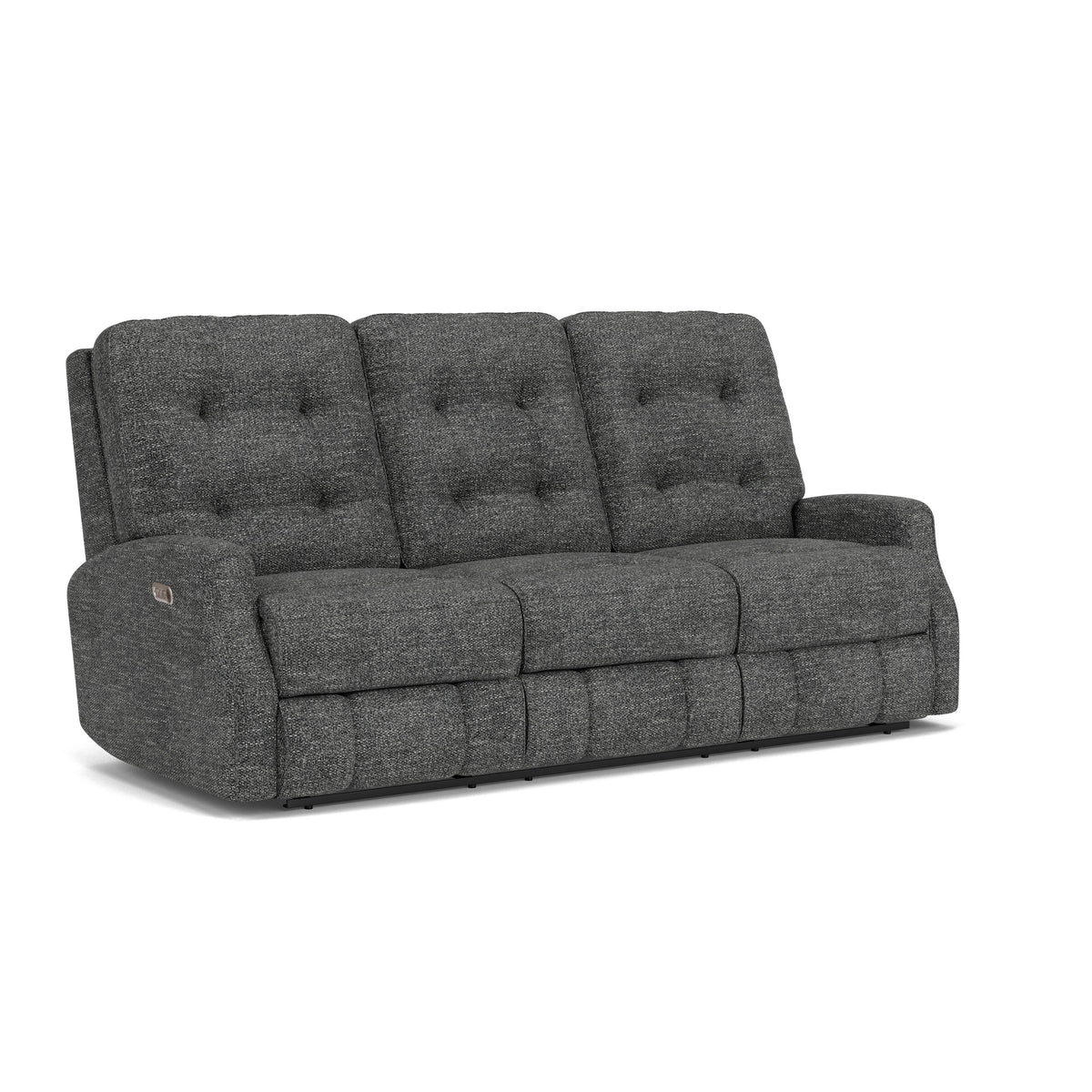 Devon Transitional Fabric Power Reclining Sofa, Power Headrests | Flexsteel