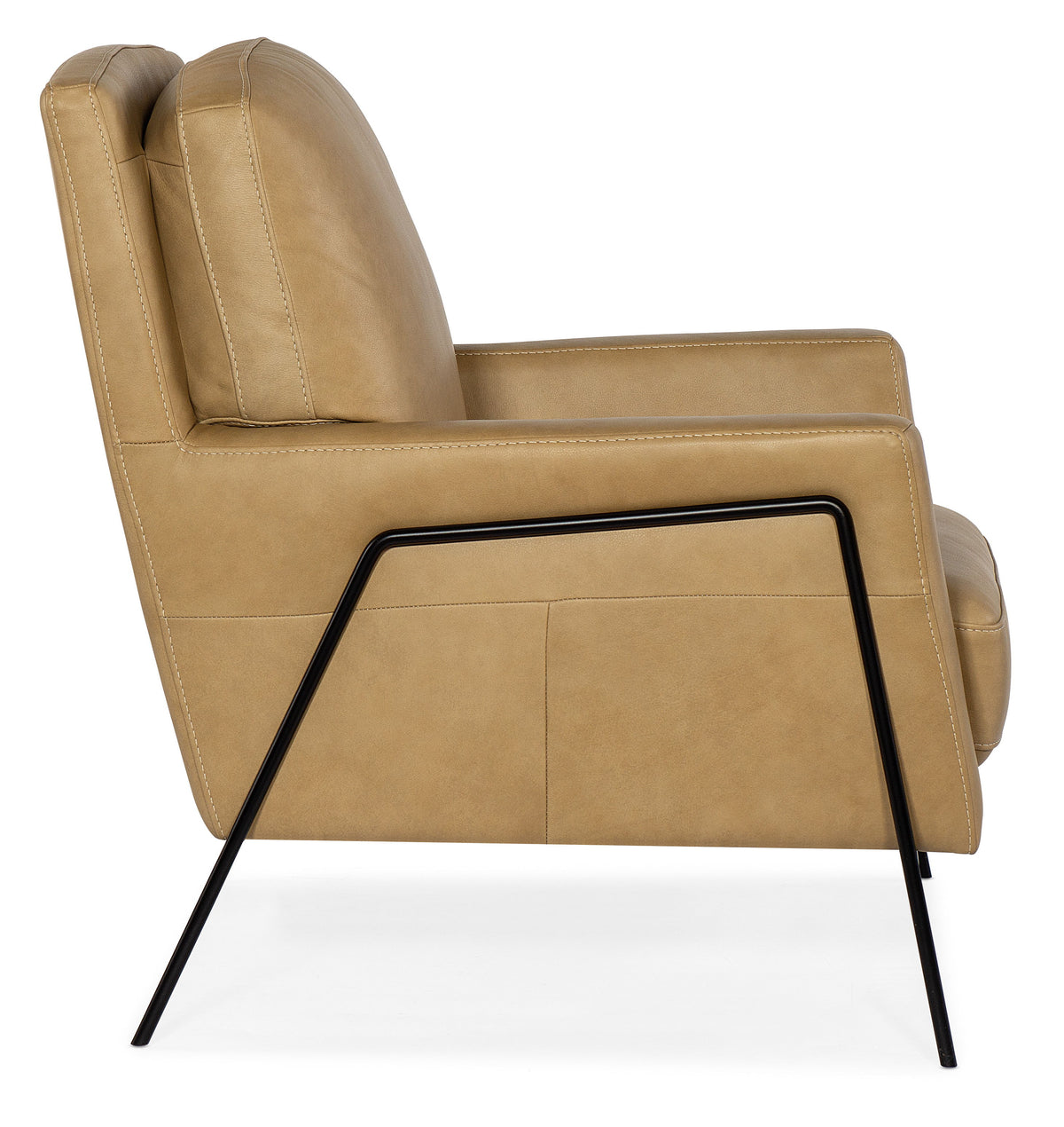 Amette Metal Frame Club Chair - Light Brown / Black by Hooker Furniture - View 4