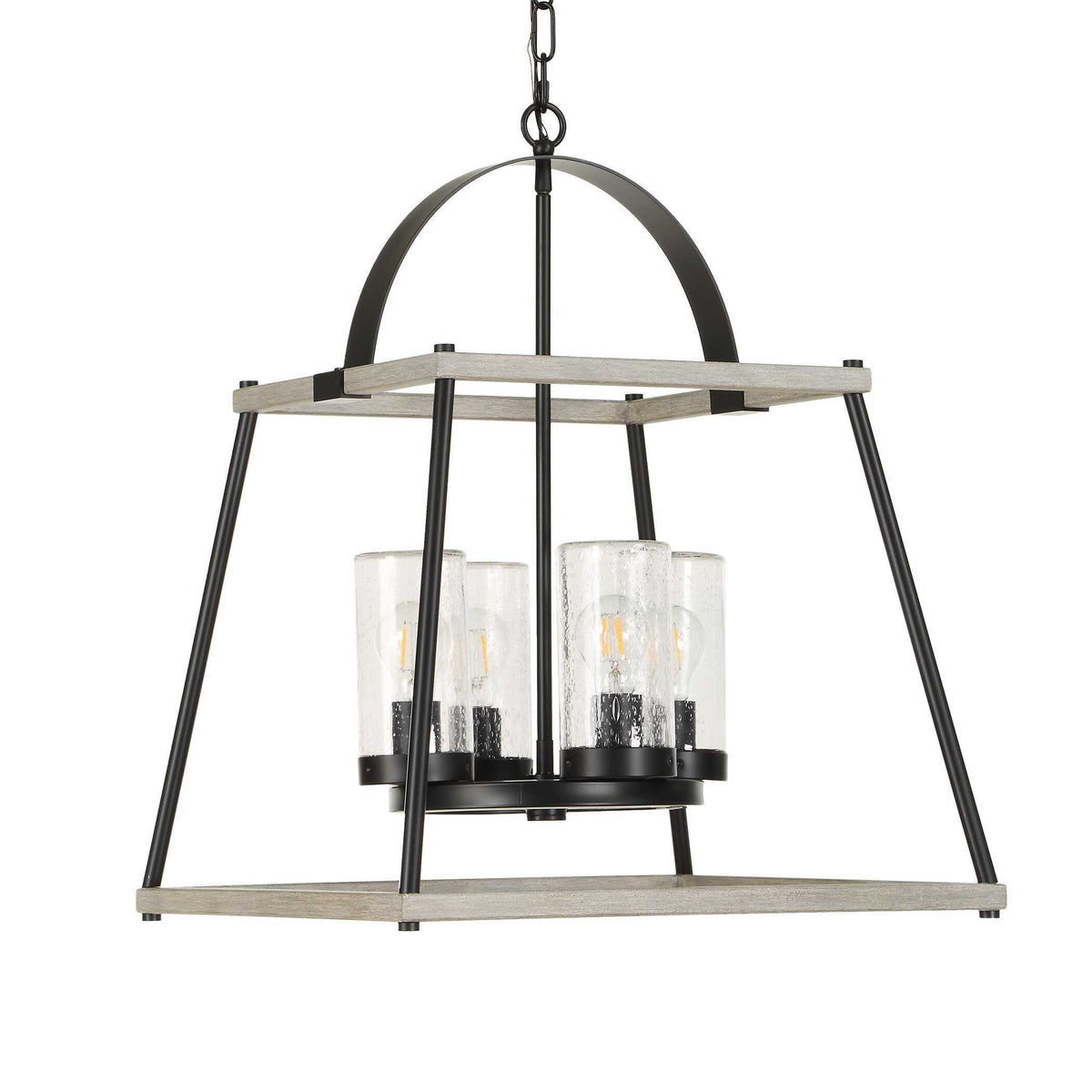 Edgecomb 4 Light Indoor-Outdoor Pendant Black / Gray - Gray / Black by Uttermost - View 3