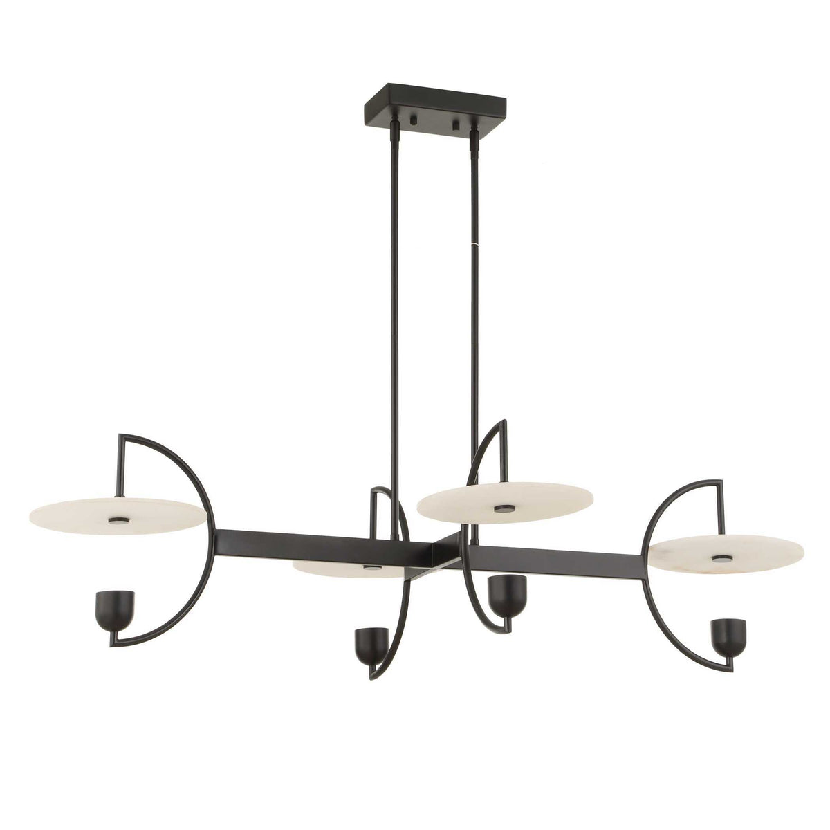 Kyoto 4 Light Linear LED Chandelier - Black by Uttermost - View 5
