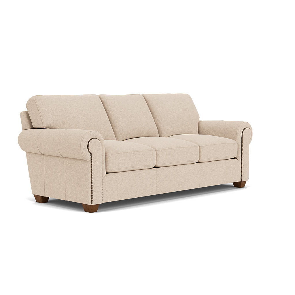 Carson Leather Sofa, Nailhead Trim | Flexsteel