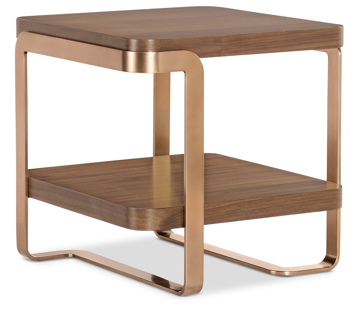 Eleana End Table Medium Wood / Gold - Dark Brown / Gold by Hooker Furniture - View 1