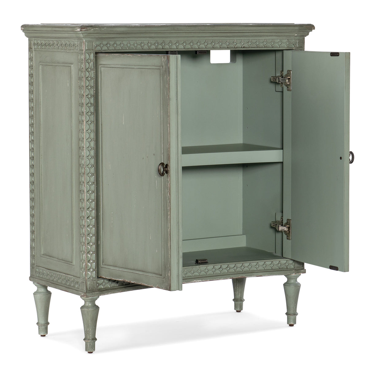 Charleston Two-Door Accent Chest - Green by Hooker Furniture - View 6