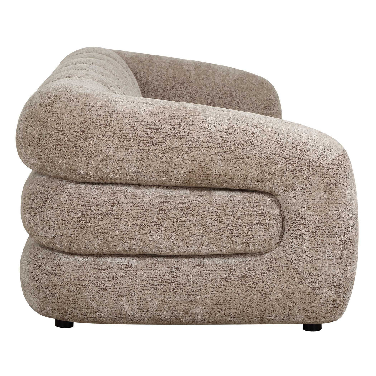 Modella Upholstered Chenille Sofa - Light Brown by Uttermost - View 6