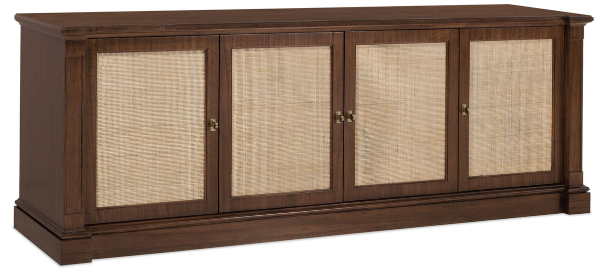 Archives Entertainment Console - Dark Brown / Beige by Hooker Furniture - View 1
