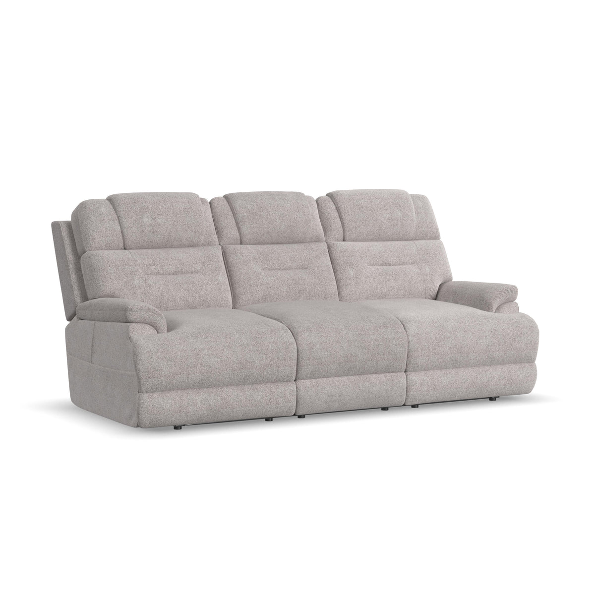 Zecliner Zofa Power Sleep Sofa With Power Headrests & Lumbar - Dove | Flexsteel